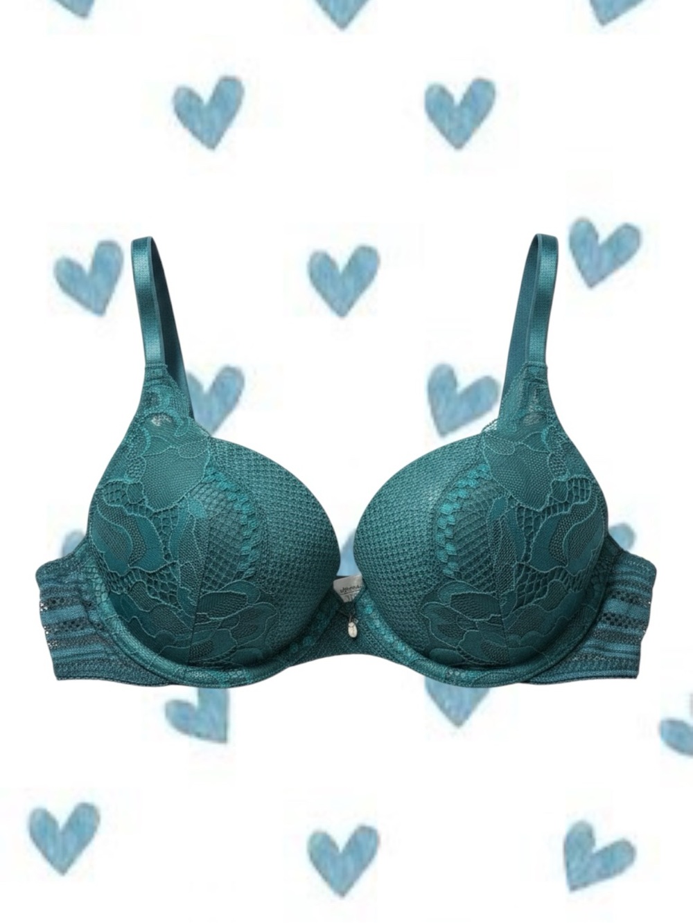 Auden Teal Green Lace Push Up Bra 32A